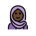 woman with headscarf, dark skin tone